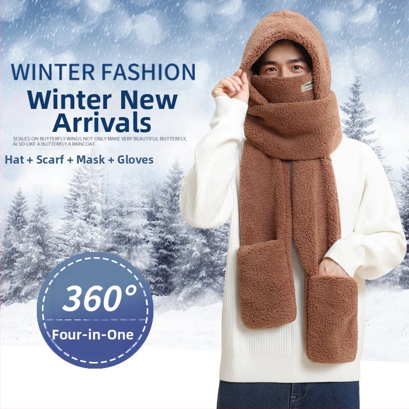 Σετ τριών τεμαχίων: καπέλο, κασκόλ και γάντια — Μεικτό υλικό, Unisex ενήλικες, Χειμώνας, Φινίρισμα Tie-Dye.