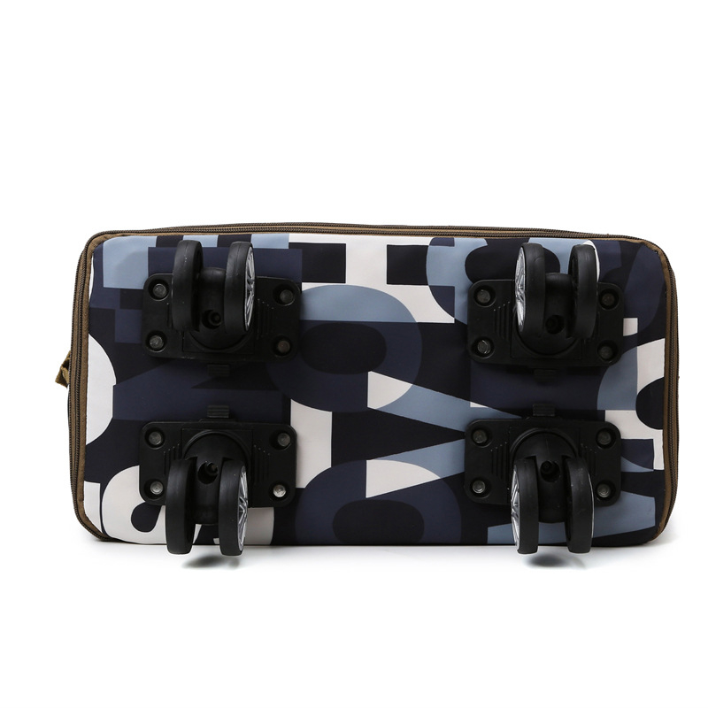 Geantă de voiaj cu roți, pentru utilizare maternă — capacitate 36-55 L, impermeabilă și respirabilă, extensibilă cu separare uscat/umed, căptușeală din poliester, stil urban minimalist