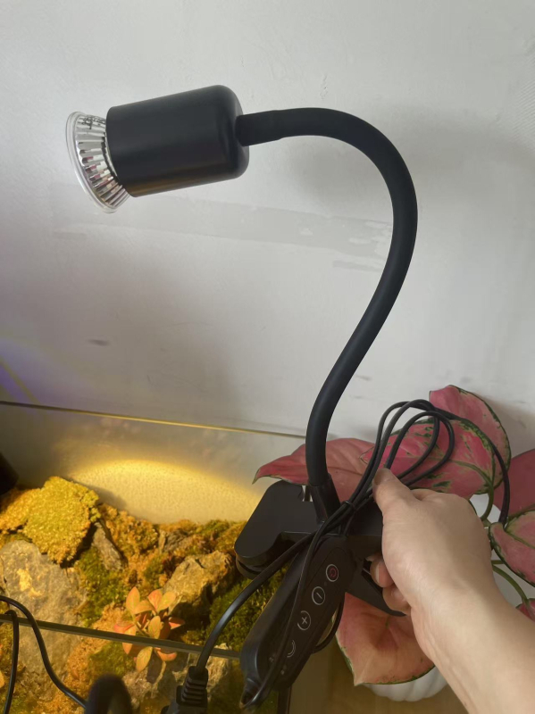 Lampa za grijanje reptila s podesivom snagom, za kornjače, 25W/50W, materijal: željezo/plastika