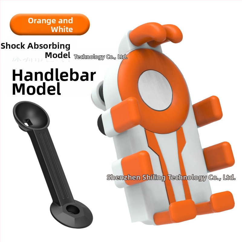 Държач за телефон за колоездене с осем щипки и антишокова конструкция (устройства 4,7–7 инча; пластмасов монтаж; универсално съвместим; за велосипед, мотоциклет и електрически транспорт)