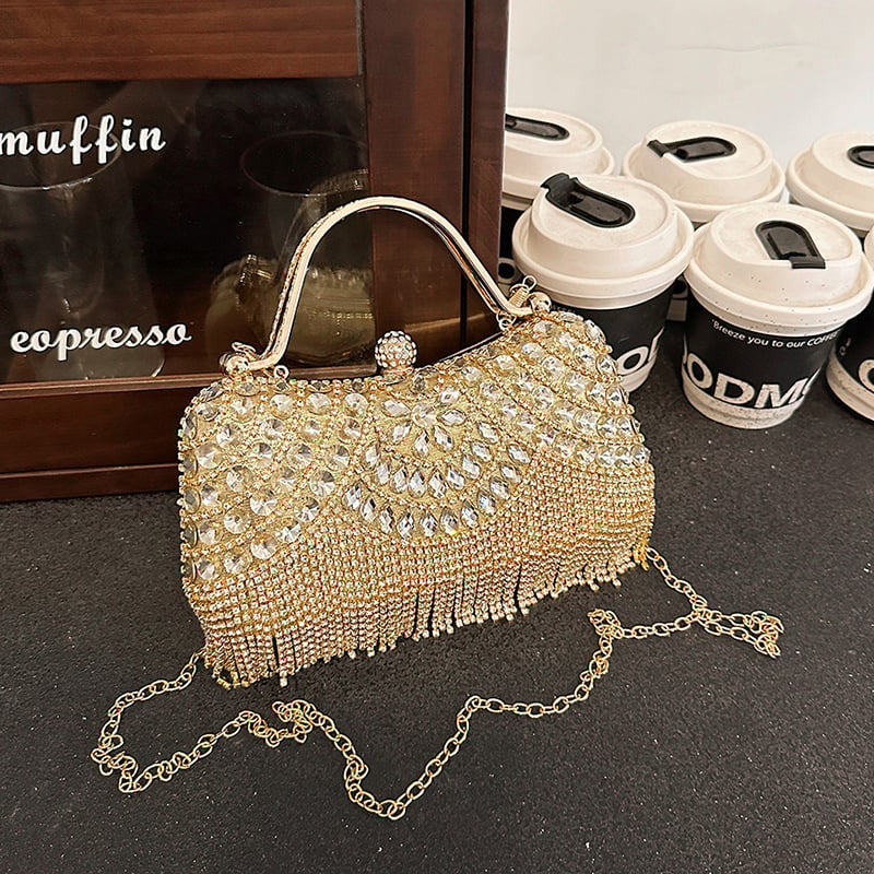 Akrilna mala horizontalna kvadratna torbica s crossbody remenom, skriveni džep na zip i zaključavanje.
