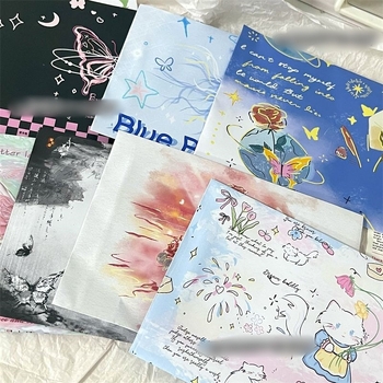 Комплект за писма: плик и листове офсетова хартия, стил китайски плик, без лого, без персонализация