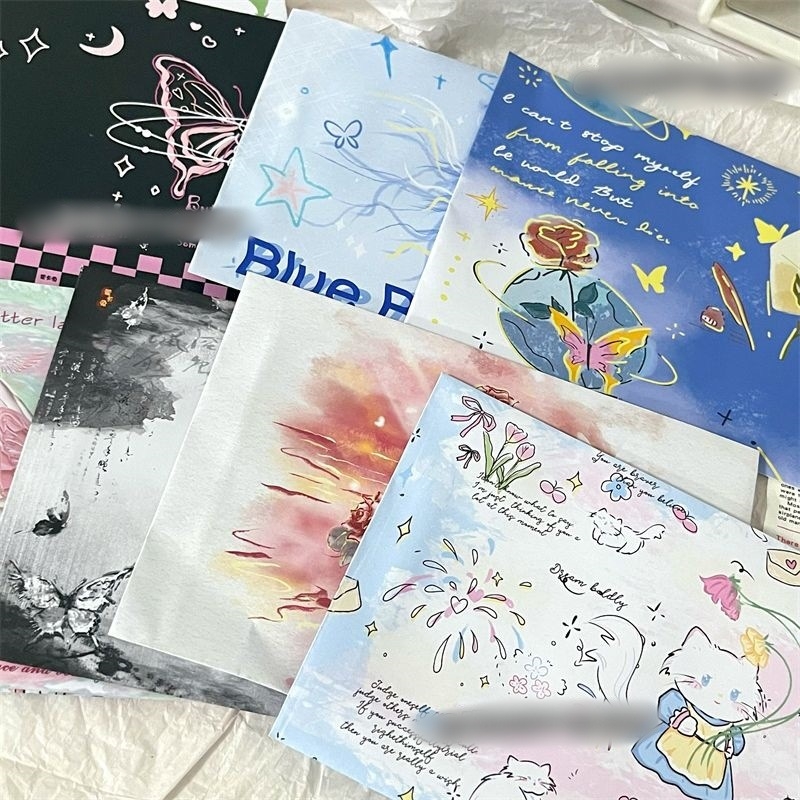 Комплект за писма: плик и листове офсетова хартия, стил китайски плик, без лого, без персонализация