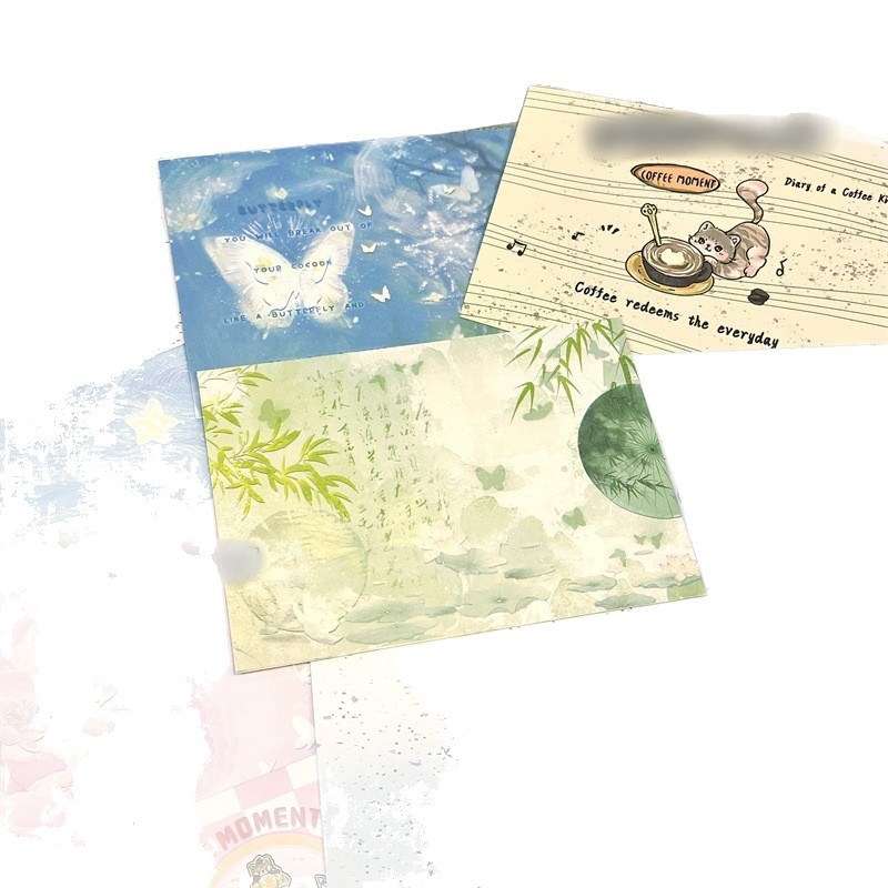 Комплект за писма: плик и листове офсетова хартия, стил китайски плик, без лого, без персонализация