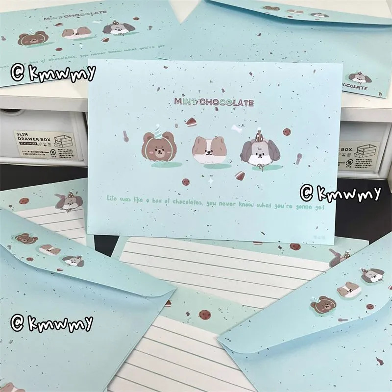 Комплект за писма: плик и листове офсетова хартия, стил китайски плик, без лого, без персонализация