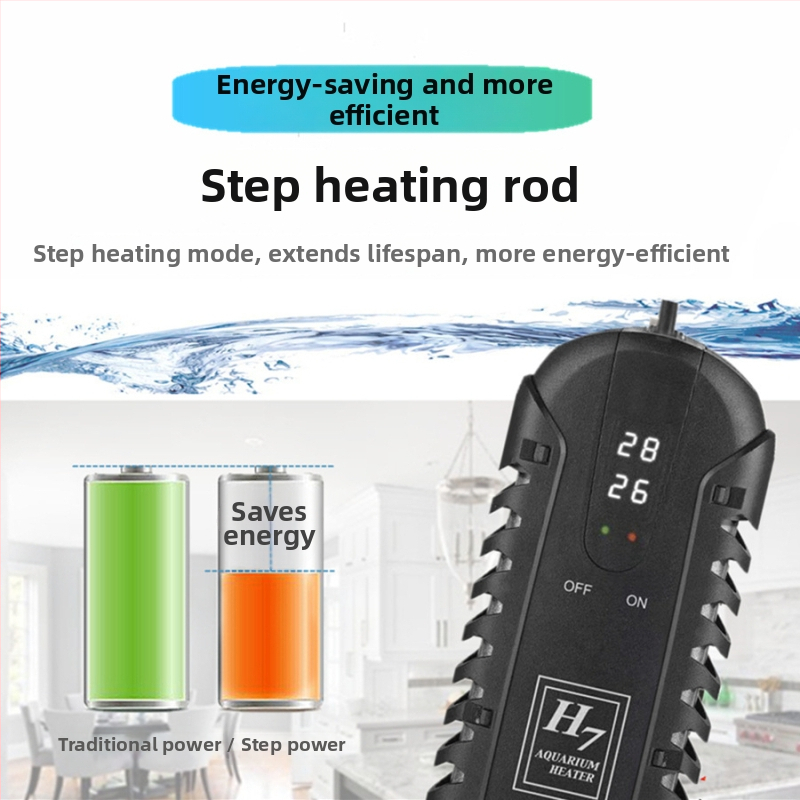 Mini ohrievač akvária s LED displejom, digitálnou reguláciou teploty, 25W