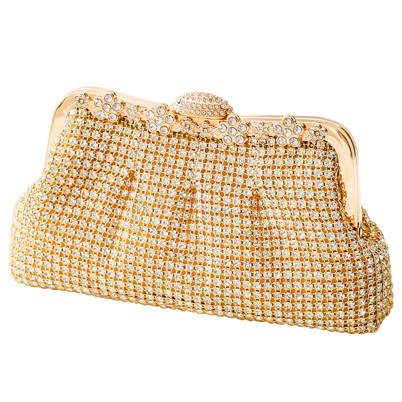 Kristalna Dumpling večernja torbica, clutch s 3D oblikom, zatvaranje kopčom, crossbody