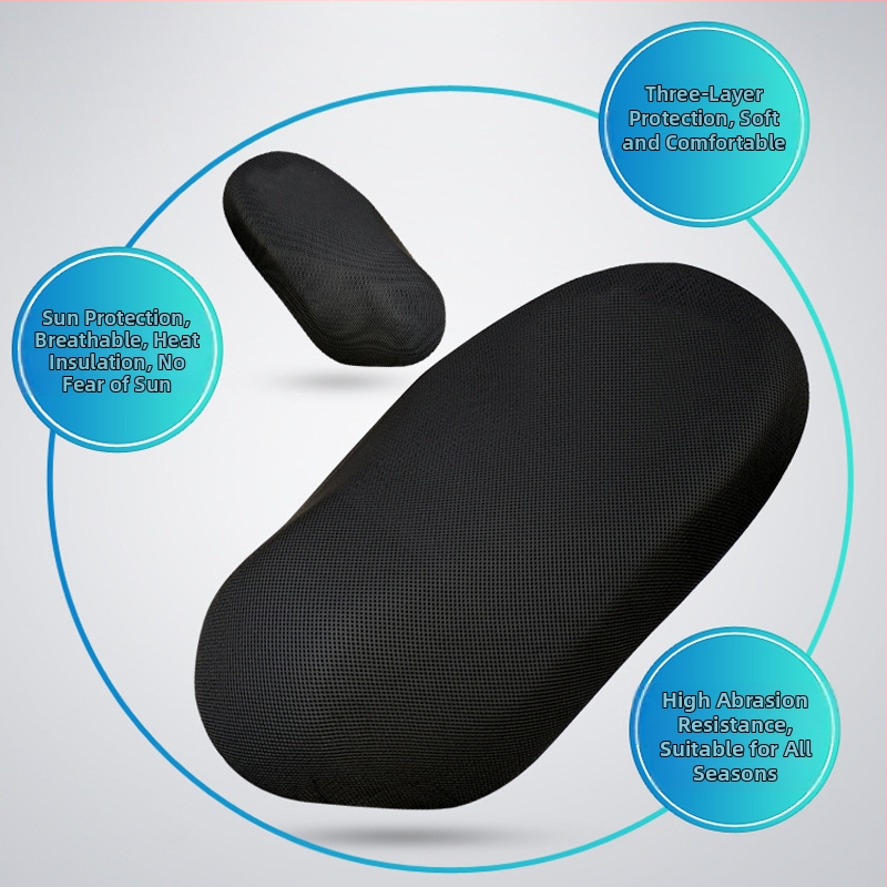 Acoperire pentru șa de vehicul electric, plasă de protecție solară, material nylon, izolație termică și respirabilă, impermeabilă