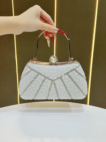 Poliester torba za ruku, horizontalno kvadratnog oblika, zaključavanje, džep za telefon, gradski minimalistički stil, ljeto 2025