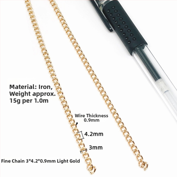 Reťaz pre odevné doplnky, železo, elektroplátované