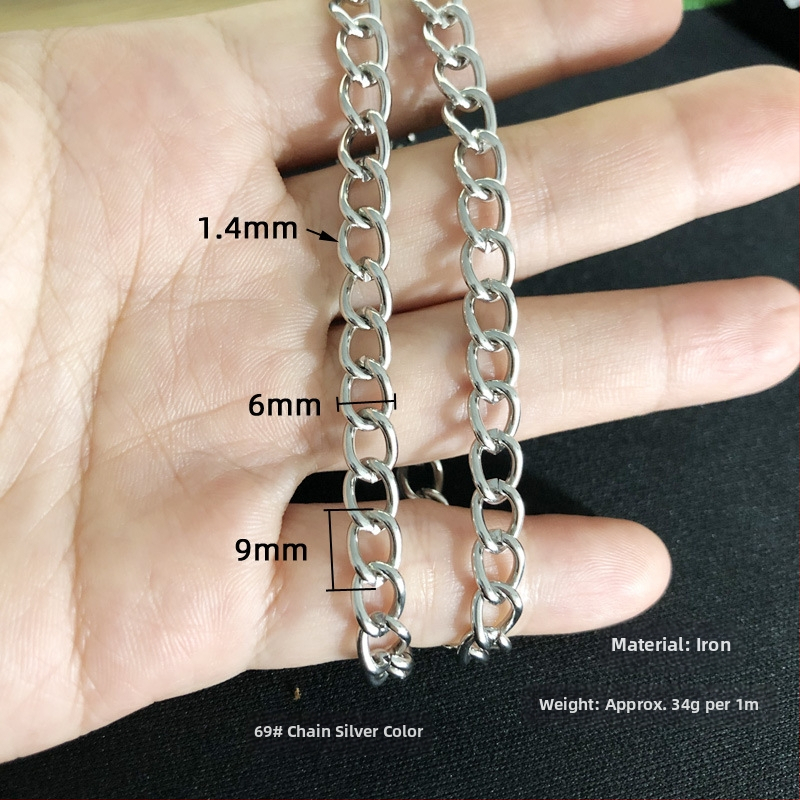 Reťaz pre odevné doplnky, železo, elektroplátované