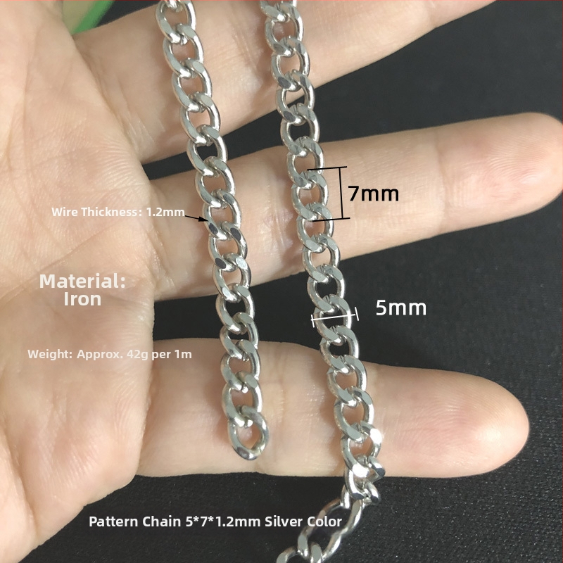 Reťaz pre odevné doplnky, železo, elektroplátované