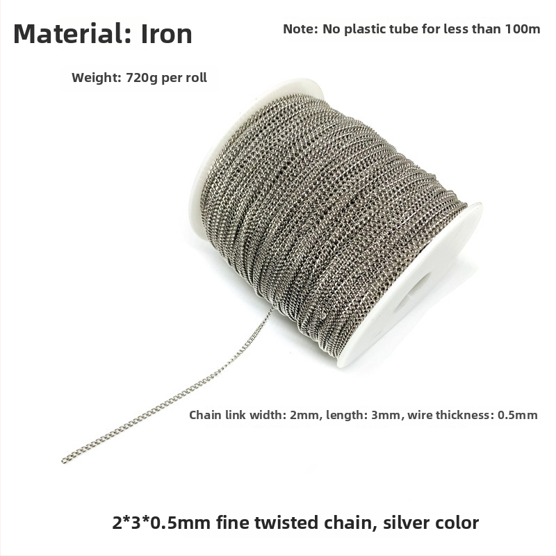Reťaz pre odevné doplnky, železo, elektroplátované
