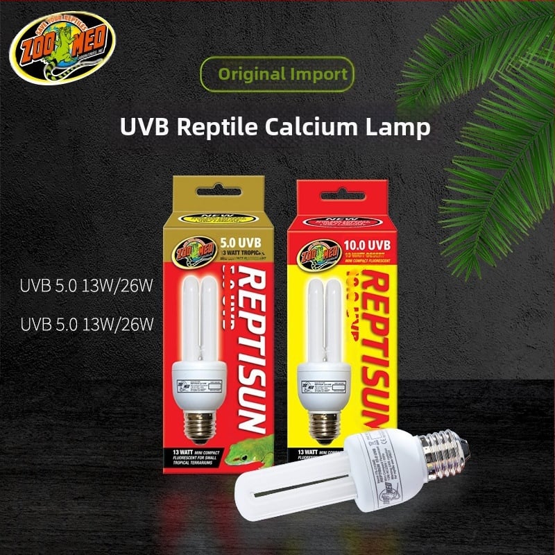 Zoomed UVB lampa za gmizavce, 13W/15W/26W, Glass Plus, Podrška kalciju-D3, 0,4 kg
