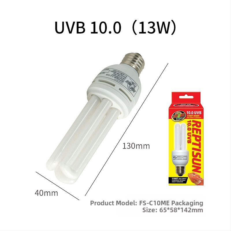 Zoomed UVB lampa za gmizavce, 13W/15W/26W, Glass Plus, Podrška kalciju-D3, 0,4 kg