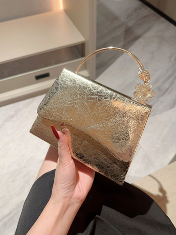 PU kožna mala kvadratna torbica za ruku sa džepom na zip, vertikalni oblik, poklopac za zatvaranje