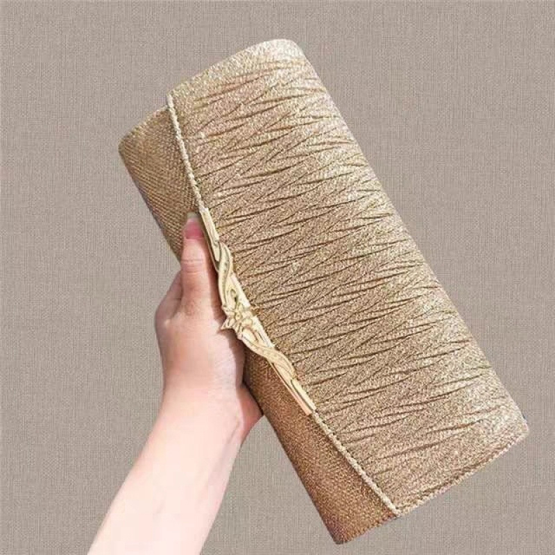 Вечерен клъч с памучно тяло и подплата, магнитно закопчаване, дизайн вдъхновен от бамбук, марка Zeyang