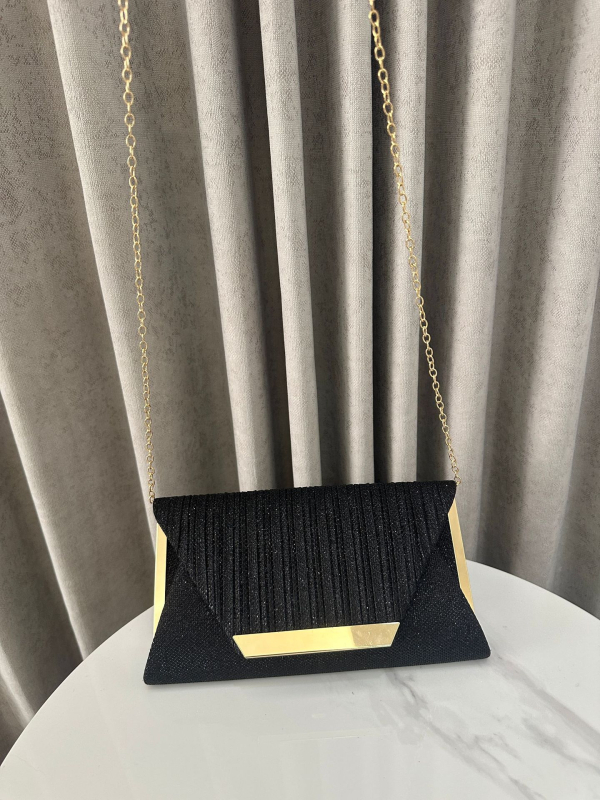 Poliesterska večernja torbica tipa pismo, vanjski poliester, horizontalan kvadratni oblik, zatvaranje poklopcem, proljeće 2025