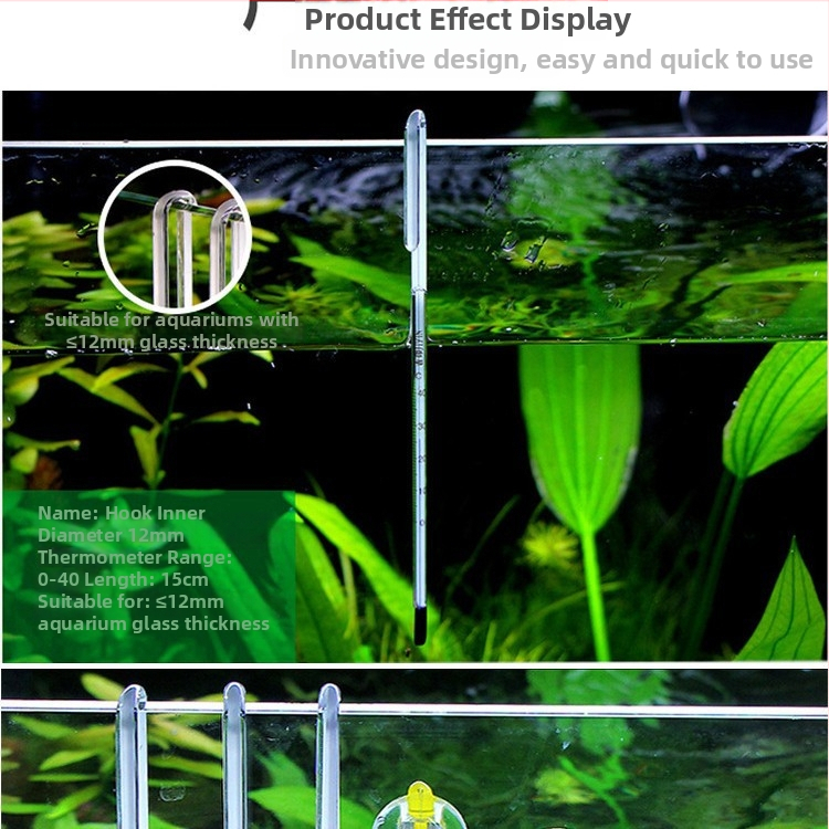 Γυάλινο θερμόμετρο ενυδρείου με ψηφιακή οθόνη, επιπλέων πλακίδιο μέτρησης θερμοκρασίας νερού