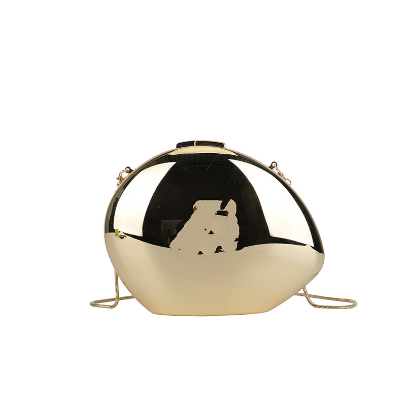 Akrilna torbica s jednom ramenom, oblik školjke, trodimenzionalni dizajn, zatvarač s bravom, poliester podstava