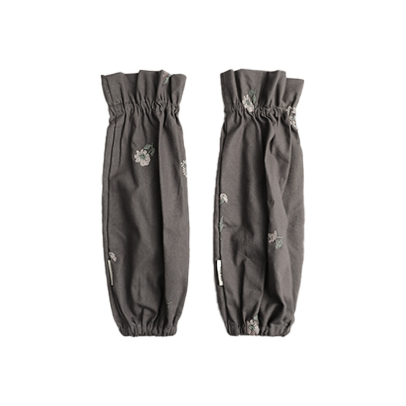 Rukavi za rad od čiste pamuka s vodoodbojnom površinom, otporno na masnoće i mrlje, japansko-korejski stil, produženi kuhinjski rukavi s cvjetnim uzorkom