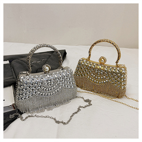 Akrilna večernja torba, horizontalni četverokutni oblik, zatvarač s lokotom, torba s poklopcem, poliester podstava, unutarnja džep za dokumente, svakodnevna upotreba, proljeće 2025