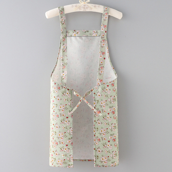 Nélküli ujjú poliészter kötény – szennyeződés elleni védelem, koreai stílus, virágos/fű/levél mintázat