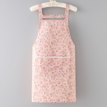 Nélküli ujjú poliészter kötény – szennyeződés elleni védelem, koreai stílus, virágos/fű/levél mintázat