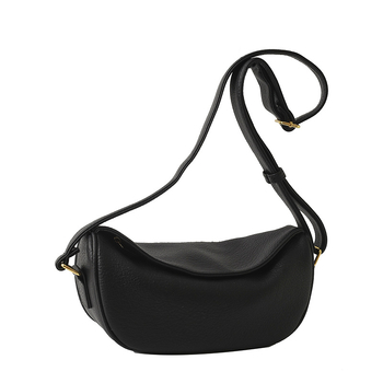 Kis PU városi stílusú nyereg alakú táska cipzárral, belső rekeszekkel és egy vállpánttal