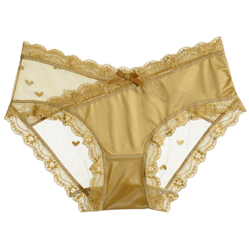 Női csipkés, lélegző középmagas derekú alsónemű nylon jacquard anyagból, bélés a gát tájékán mulberry selyemmel (30–50%), terhes nők számára