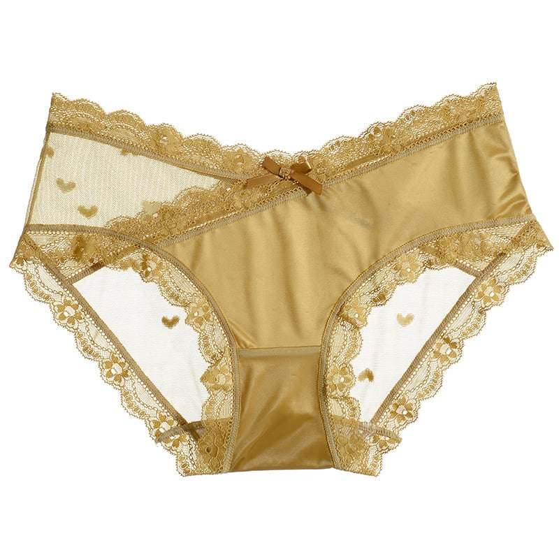 Női csipkés, lélegző középmagas derekú alsónemű nylon jacquard anyagból, bélés a gát tájékán mulberry selyemmel (30–50%), terhes nők számára