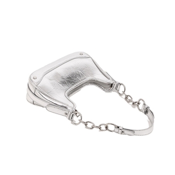 Ženska torba preko ramena s lancem u gradsko minimalističkom stilu (PU; vodoravni kvadratni oblik; zatvarač; unutarnja džep za telefon; poliester podstava)