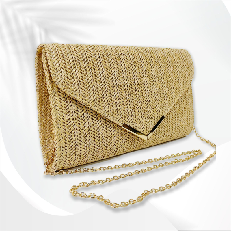 Estélyi clutch táska, textil anyagból, héj alakú, nyitás fedéllel, belső réteggel