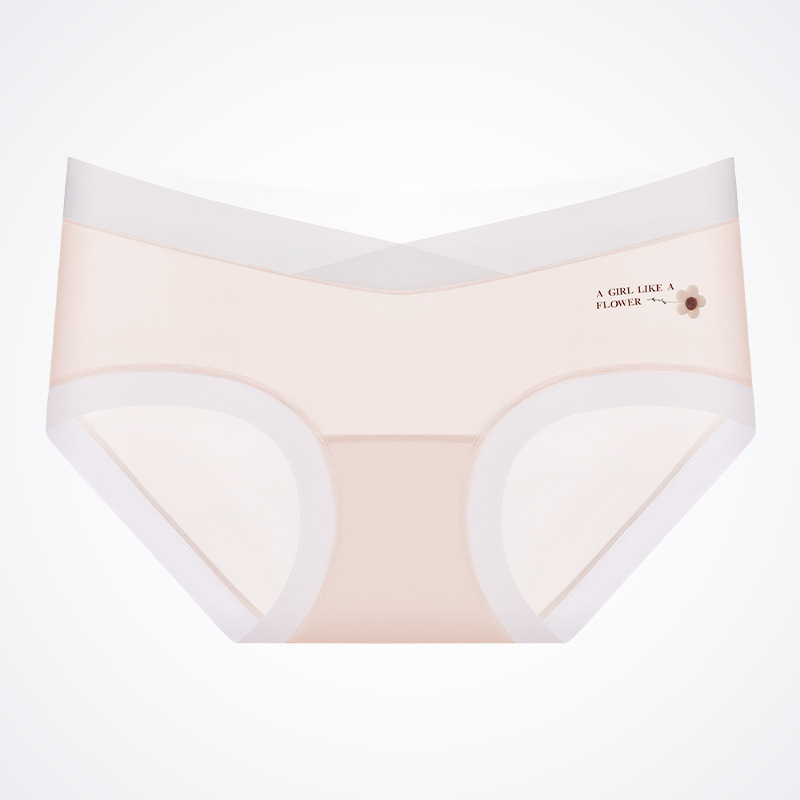 Ice Silk kismama alsónemű, alacsony derekú, lélegző, nejlon anyagú, pamut belső rész az ágyék tájékán