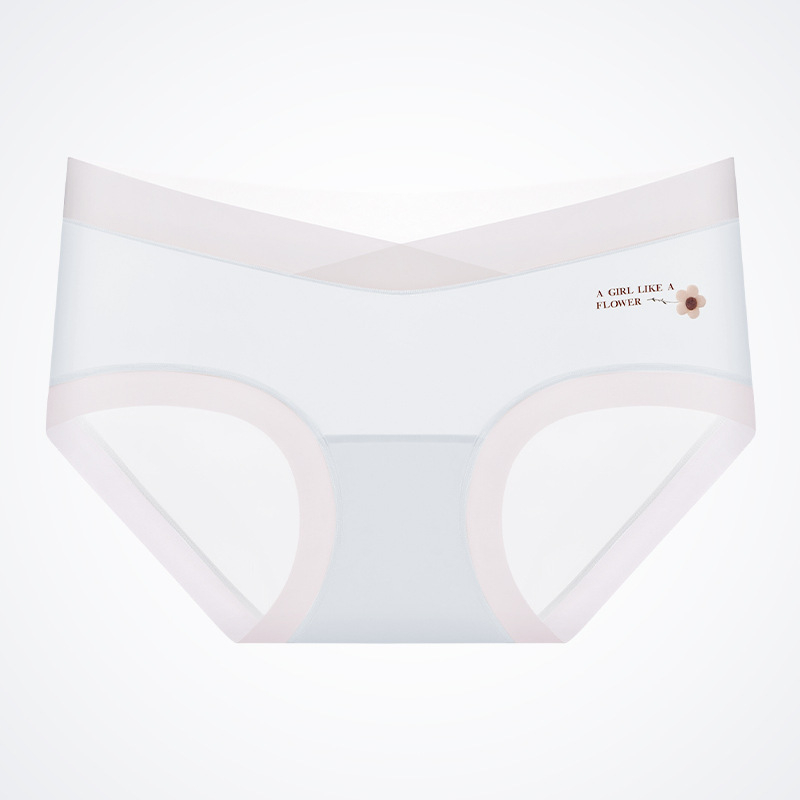 Ice Silk kismama alsónemű, alacsony derekú, lélegző, nejlon anyagú, pamut belső rész az ágyék tájékán