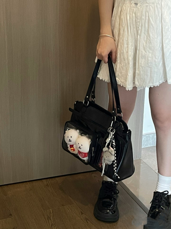 Crossbody torba, japansko-korejski stil, PU materijal, horizontalni pravokutni oblik, zatvaranje zatvaračem