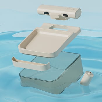 Dispenser de apă fără fir pentru animale de companie - circulație automată, capacitate mare, detașabil, model YSJ1008, potrivit pentru pisici