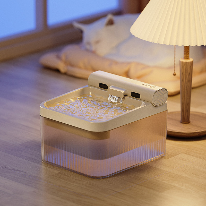 Dispenser de apă fără fir pentru animale de companie - circulație automată, capacitate mare, detașabil, model YSJ1008, potrivit pentru pisici