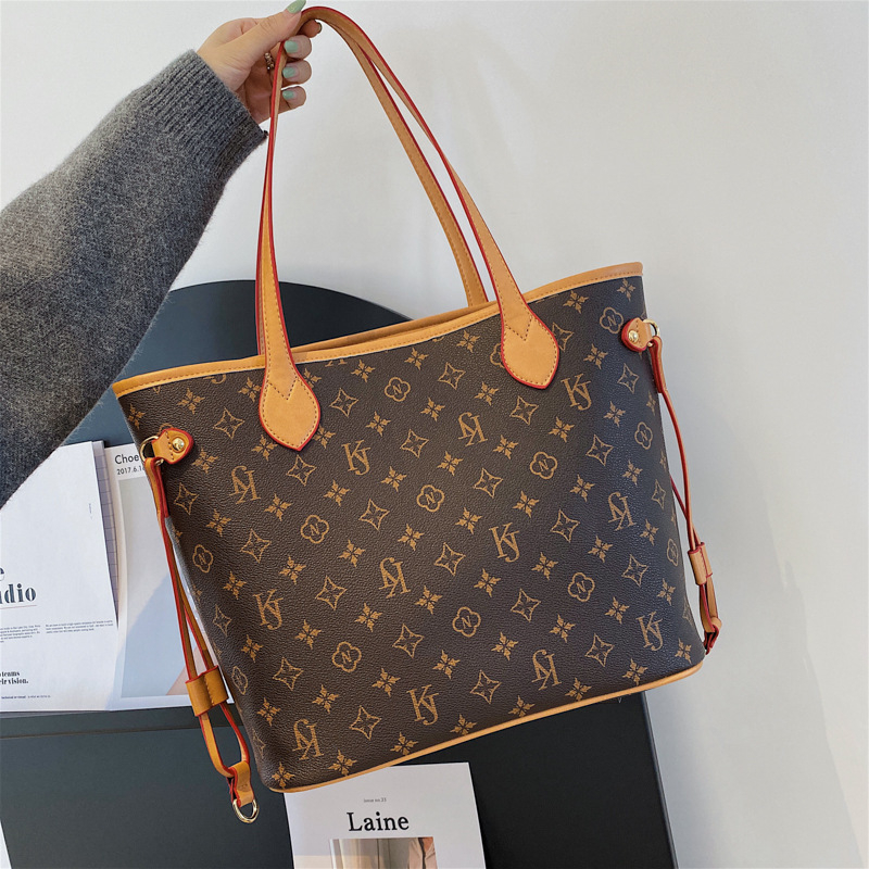 JWIK PU női tote táska, nagy kapacitású, zipzáras nyitás, belső zsebek, dupla vállpánt