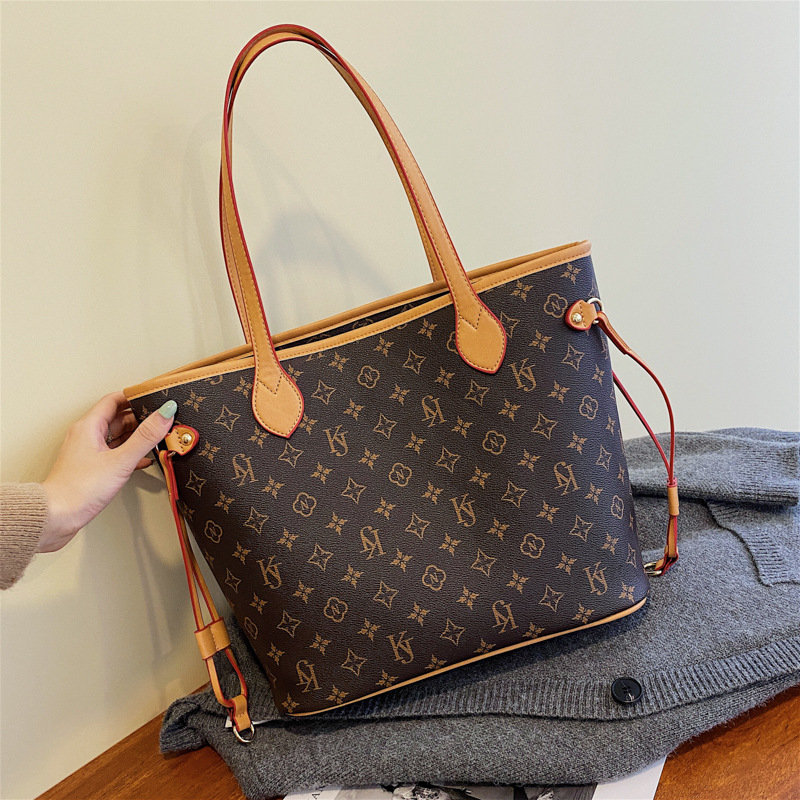 JWIK PU női tote táska, nagy kapacitású, zipzáras nyitás, belső zsebek, dupla vállpánt