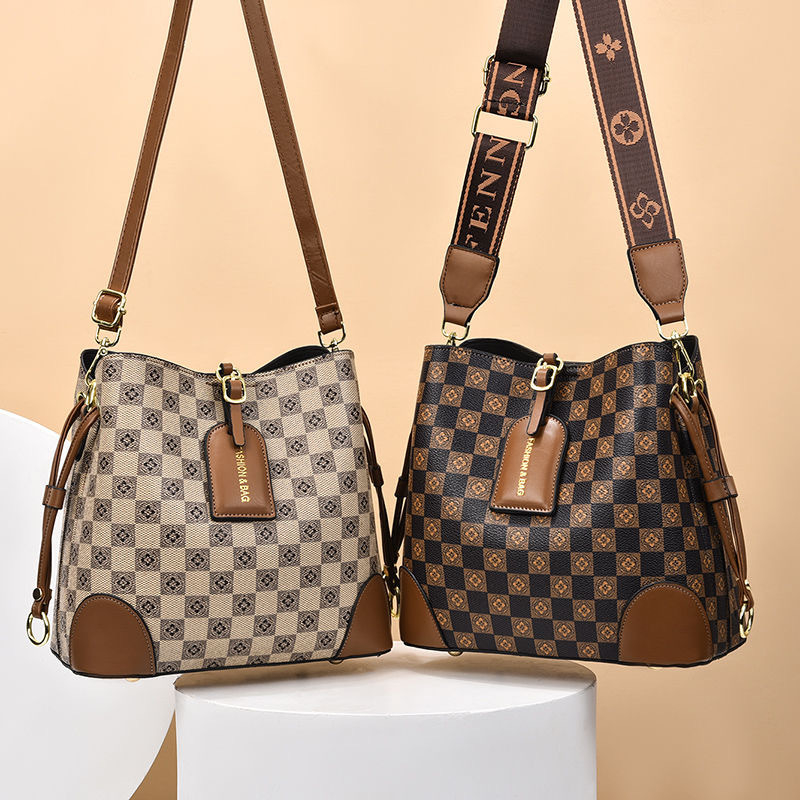 Ženska crossbody torba (urbani minimalistički stil; PU materijal; bucket bag; horizontalni kvadratni oblik; zatvarač)