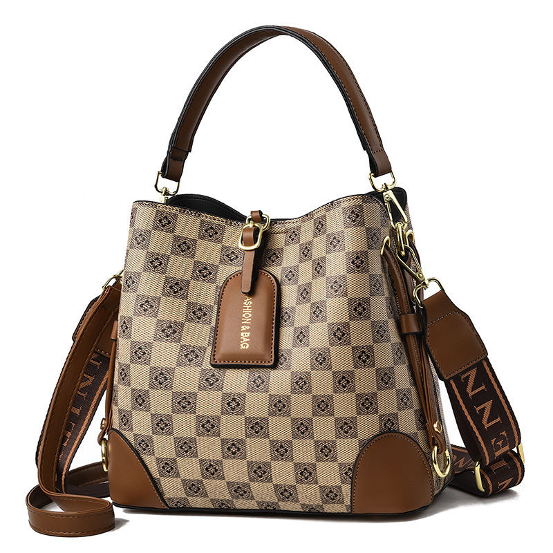 Ženska crossbody torba (urbani minimalistički stil; PU materijal; bucket bag; horizontalni kvadratni oblik; zatvarač)