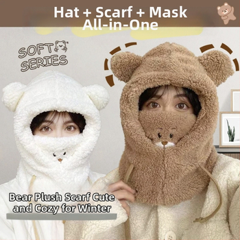 Bavlnený set čiapka a šál na zimu, unisex dospelí, Zima 2024