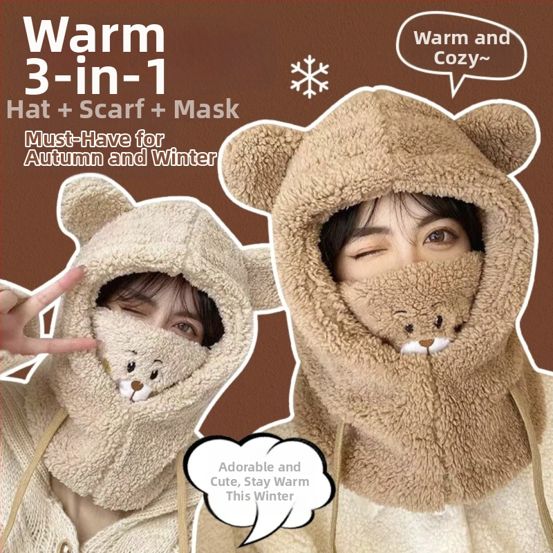 Bavlnený set čiapka a šál na zimu, unisex dospelí, Zima 2024