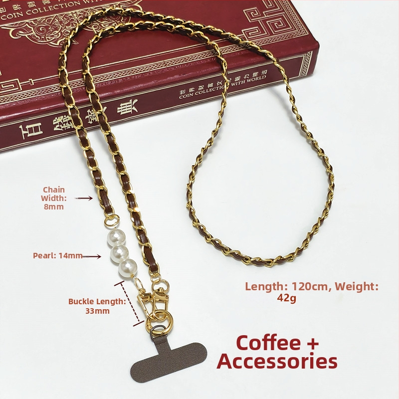 Reťaz na telefón - kovový reťaz, elektroplátovanie, Kód produktu Lh2516, Jar 2025