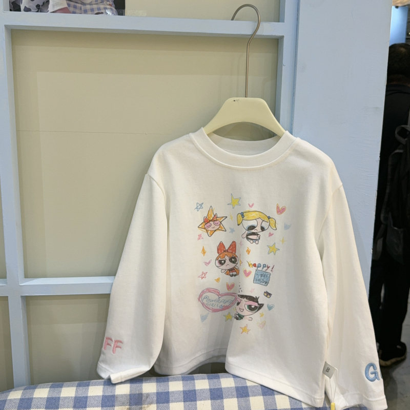 Dječja dugačka pamučna majica, unisex, korejski stil, za uzrast 3–8 godina, jesensko izdanje 2025.