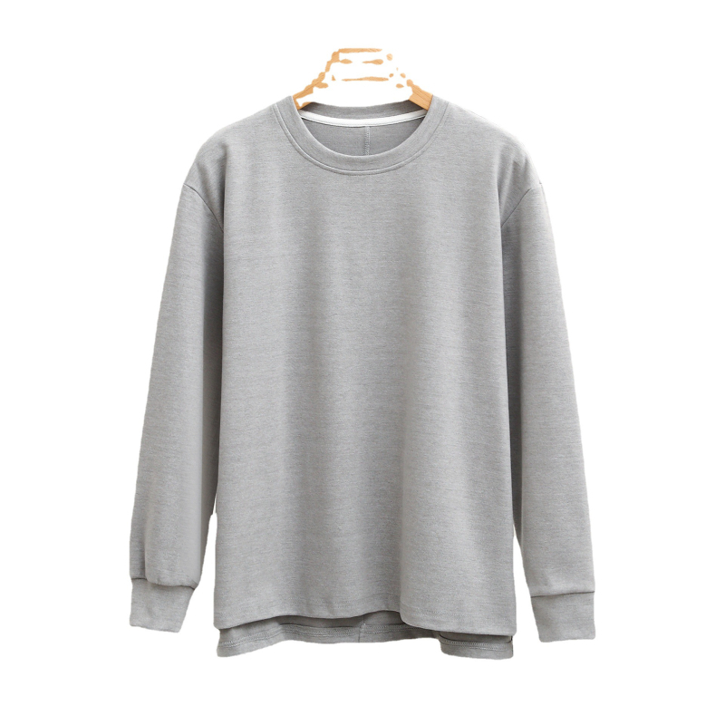 Hálóing felső hosszú ujjú De Velvet anyagból, 90–95% akril, 280 g/m², kerek nyakú, meleg és kényelmes otthoni és külső viselethez