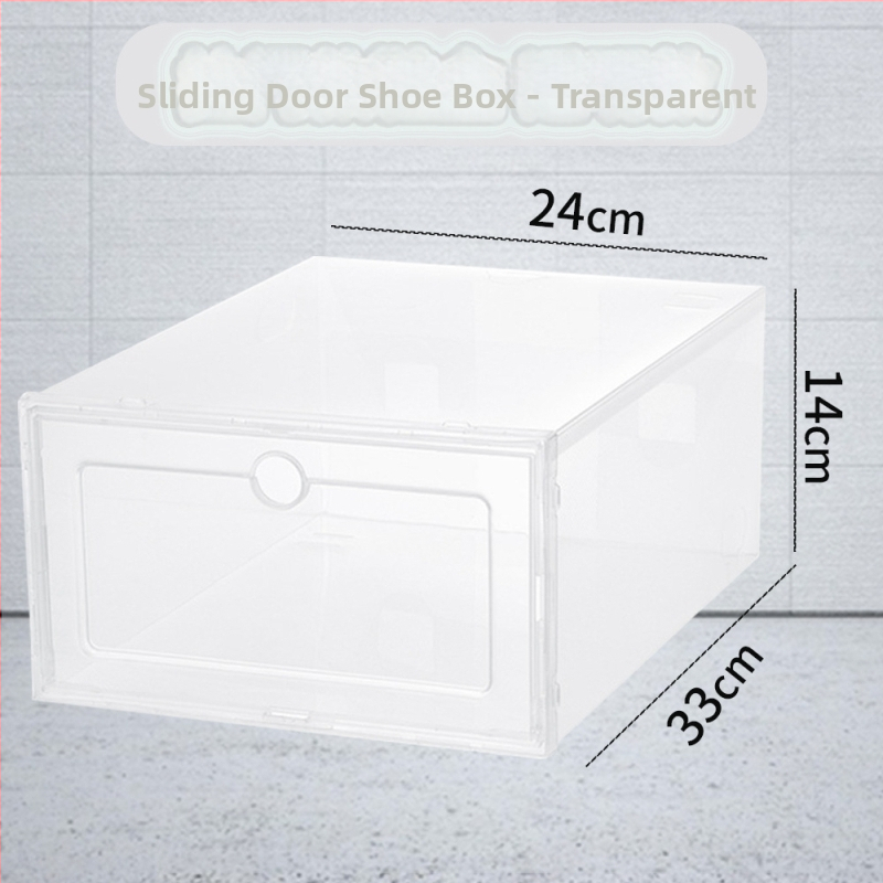 Διαφανές πλαστικό κουτί παπουτσιών με συρτάρι – πτυσσόμενο, καλυμμένο, στοιβαζόμενο, προστασία από σκόνη, 18 L χωρητικότητα, PP πλαστικό