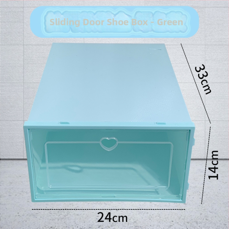 Διαφανές πλαστικό κουτί παπουτσιών με συρτάρι – πτυσσόμενο, καλυμμένο, στοιβαζόμενο, προστασία από σκόνη, 18 L χωρητικότητα, PP πλαστικό