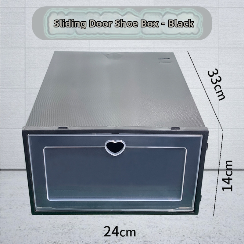 Διαφανές πλαστικό κουτί παπουτσιών με συρτάρι – πτυσσόμενο, καλυμμένο, στοιβαζόμενο, προστασία από σκόνη, 18 L χωρητικότητα, PP πλαστικό